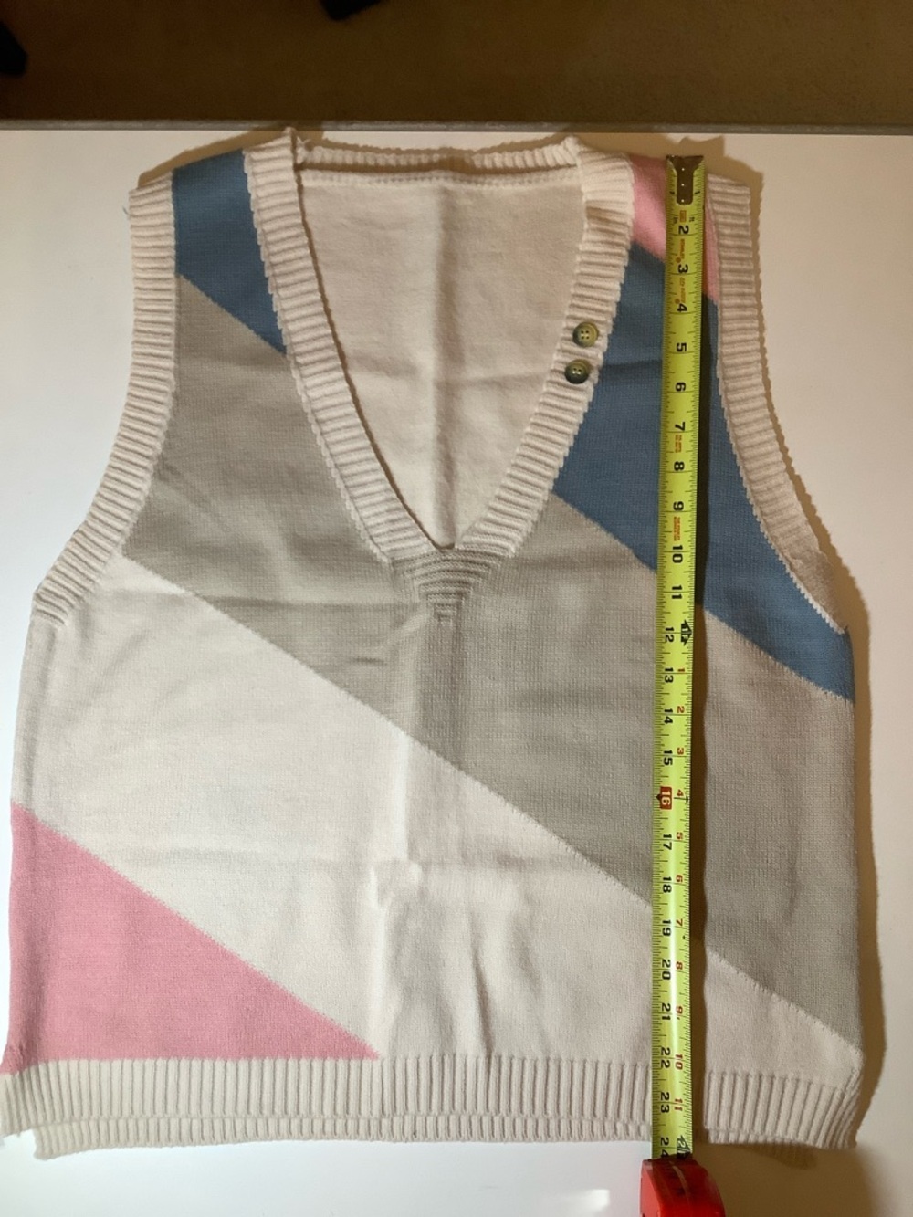 SHEIN 3-Pc Retro Vest Bundle - Granny Square, Plaid & Colorblock - XS/S - Picture 9 of 12